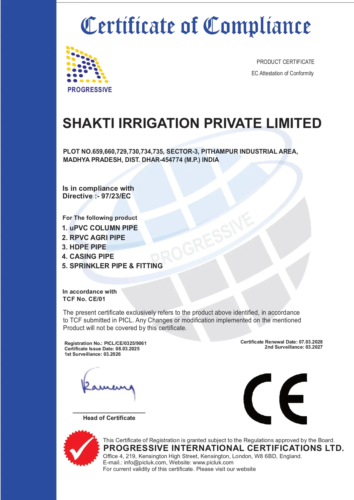 CE Certificate